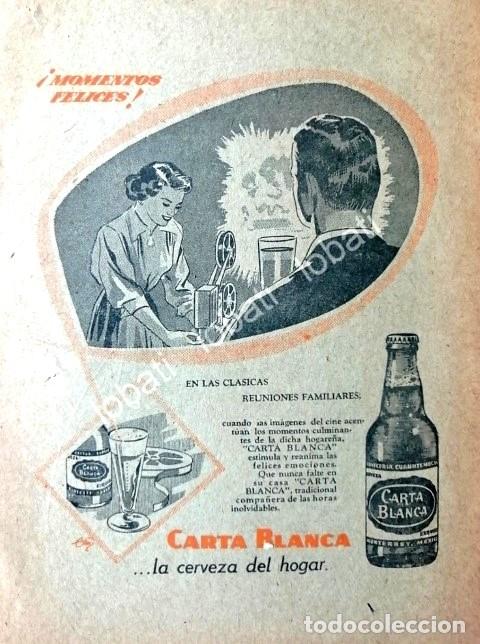 Poster collecting: CARTEL ANTIGUO ORIGINAL DE CERVEZA CARTA BLANCA 1950 /217