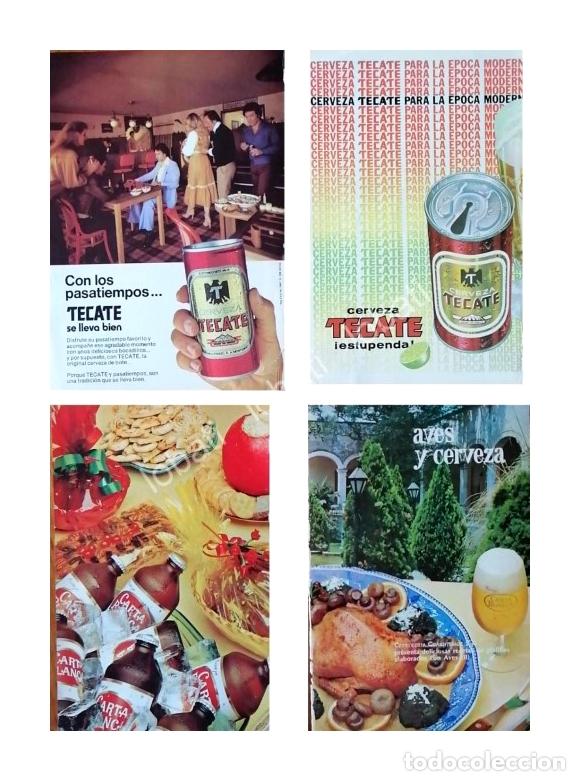 Poster collecting: CARTEL ANTIGUO ORIGINAL DE SET DE 4 AFICHES RETRO CERVEZAS VARIAS, A&Ntilde;OS 70s /207