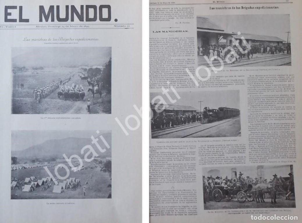 Poster collecting: CARTEL ANTIGUO ORIGINAL DE MANIOBRAS MILITARES EN D.F 1899 / MILITARIA