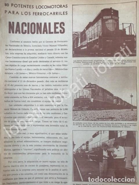 Poster collecting: CARTEL ANTIGUO ORIGINAL DE NUEVAS LOCOMOTORAS FEROCARRILES NACIONALES. 1972
