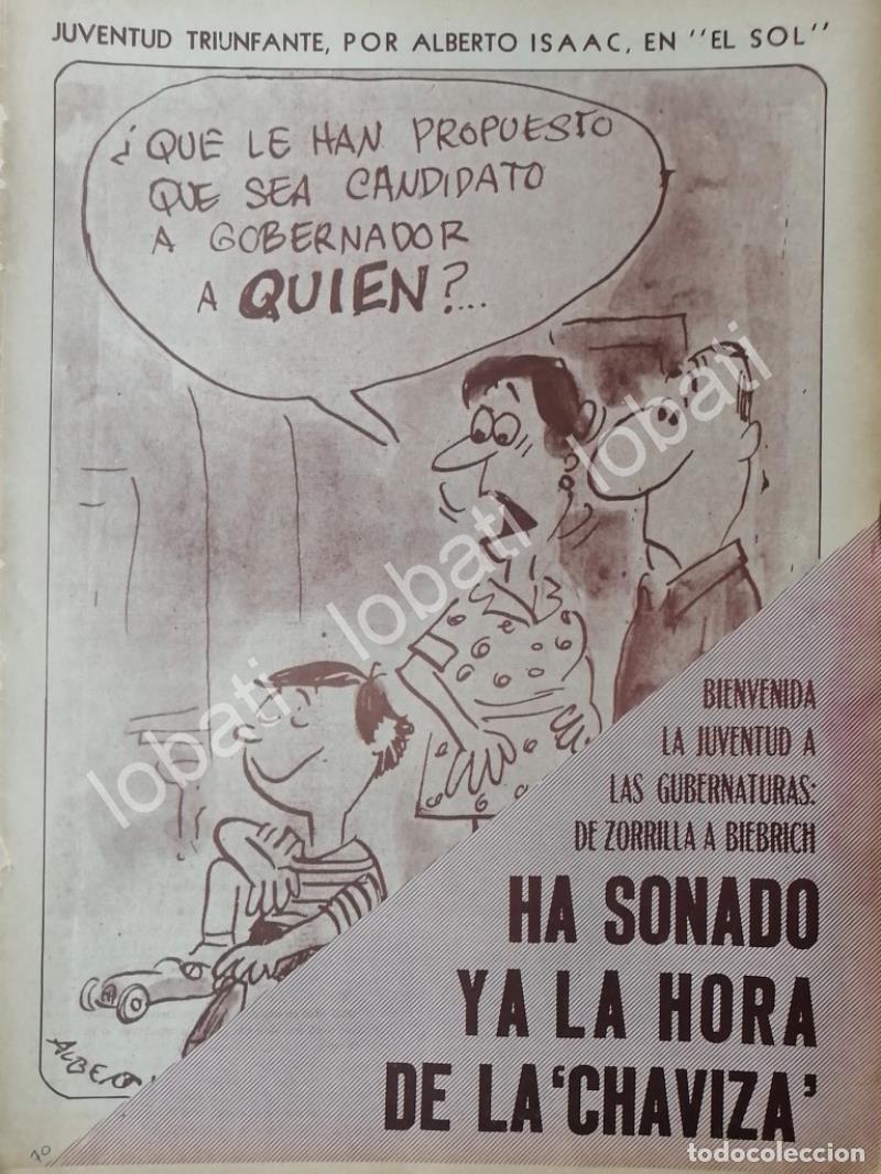 Poster collecting: CARTEL ANTIGUO ORIGINAL DE CARICATURA SATIRA VINTAGE DE ALBERTO ISAAC 1970