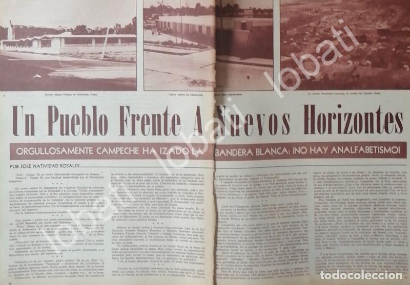 Poster collecting: CARTEL ANTIGUO ORIGINAL DE FIN DEL ANALFABETISMO EN CAMPECHE 1966