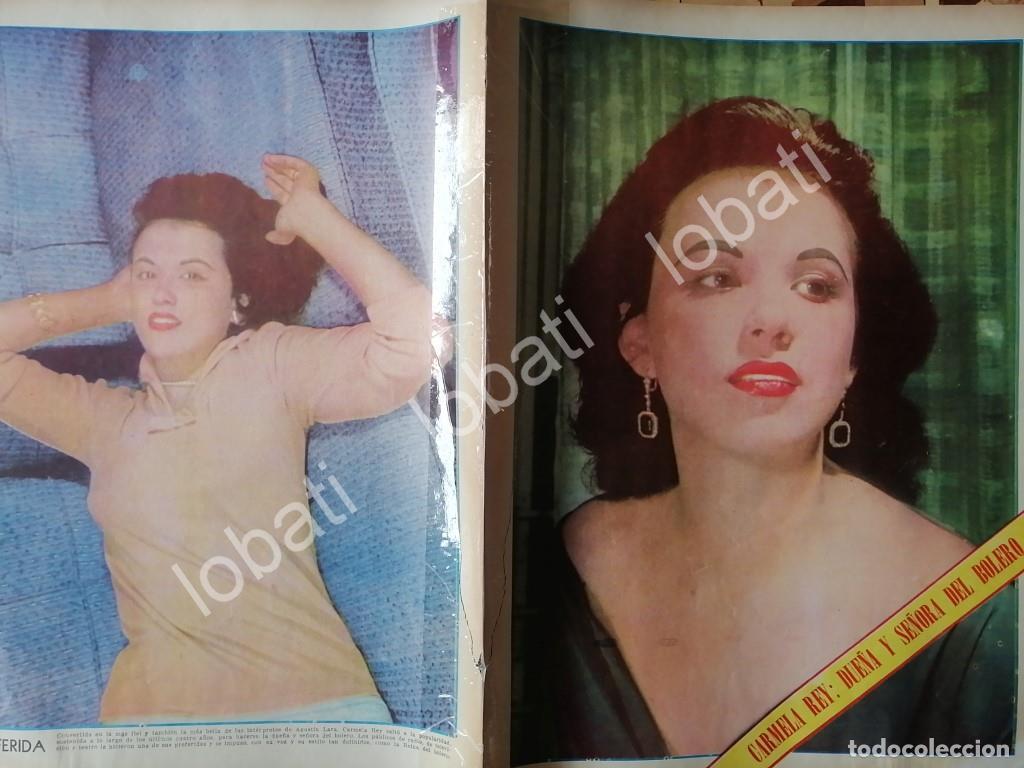 Poster collecting: CARTEL ANTIGUO ORIGINAL DE INICIOS DE LA CANTANTE. CARMELA REY 1950s