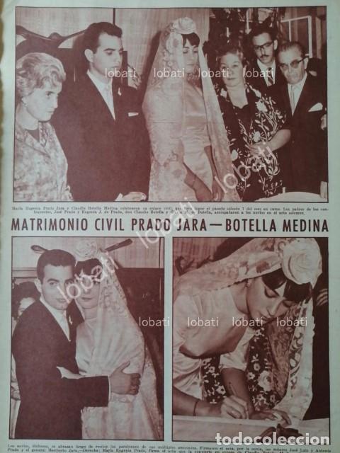 Poster collecting: CARTEL ANTIGUO ORIGINAL DE BODA. BOTELLA PRADO 1963