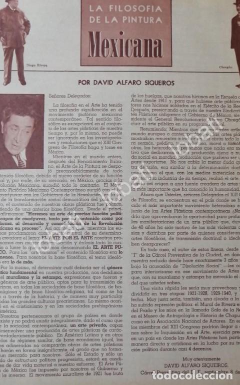 Poster collecting: CARTEL ANTIGUO ORIGINAL DE CARTA DE ALFARO SIQUEIROS DESDE LA CARCEL 1963