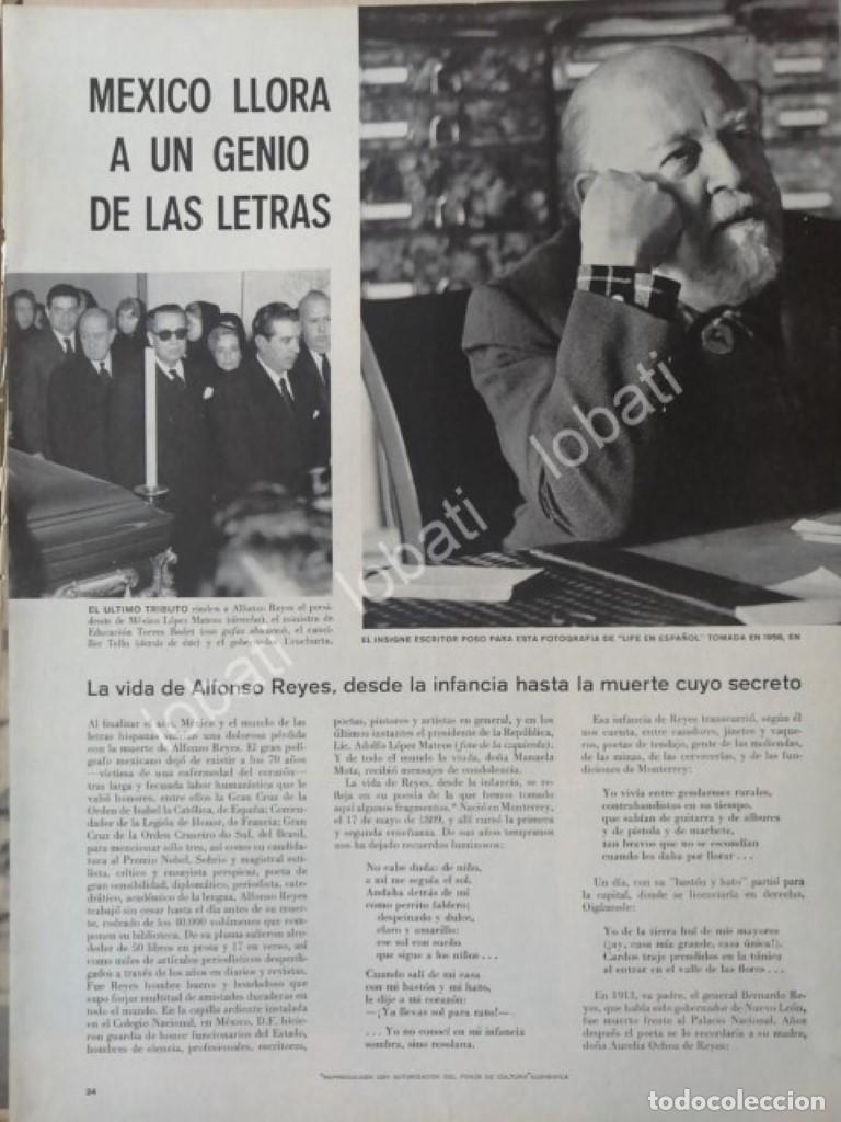 Collectionnisme d'affiches: CARTEL ANTIGUO ORIGINAL DE MUERE ALFONSO REYES 1959