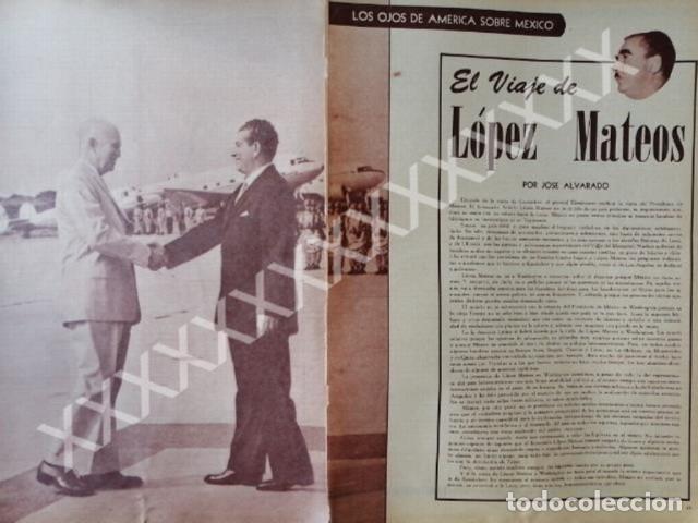 Collectionnisme d'affiches: CARTEL ANTIGUO ORIGINAL DE . LOPEZ MATEOS Y EISENHOWER 1959