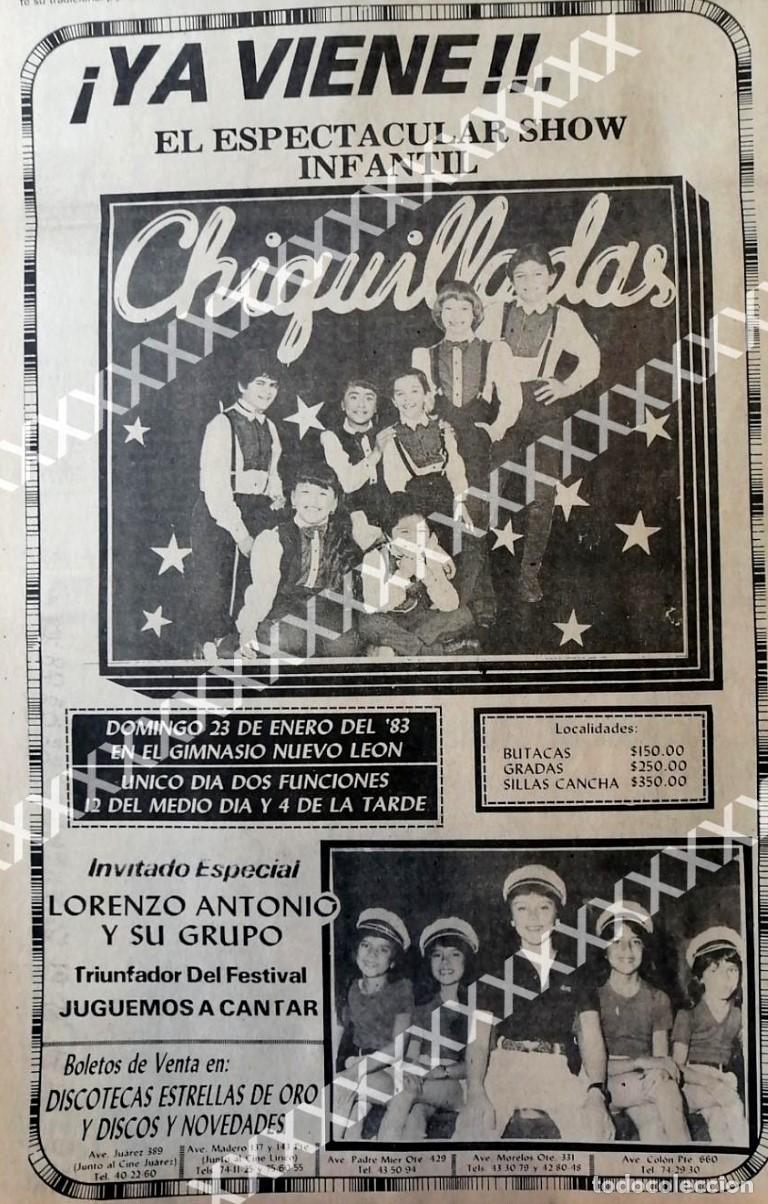 Collectionnisme d'affiches: CARTEL ANTIGUO ORIGINAL DE AFICHE LORENZO ANTONIO & CHIQUILLADAS EN CONCIERTO