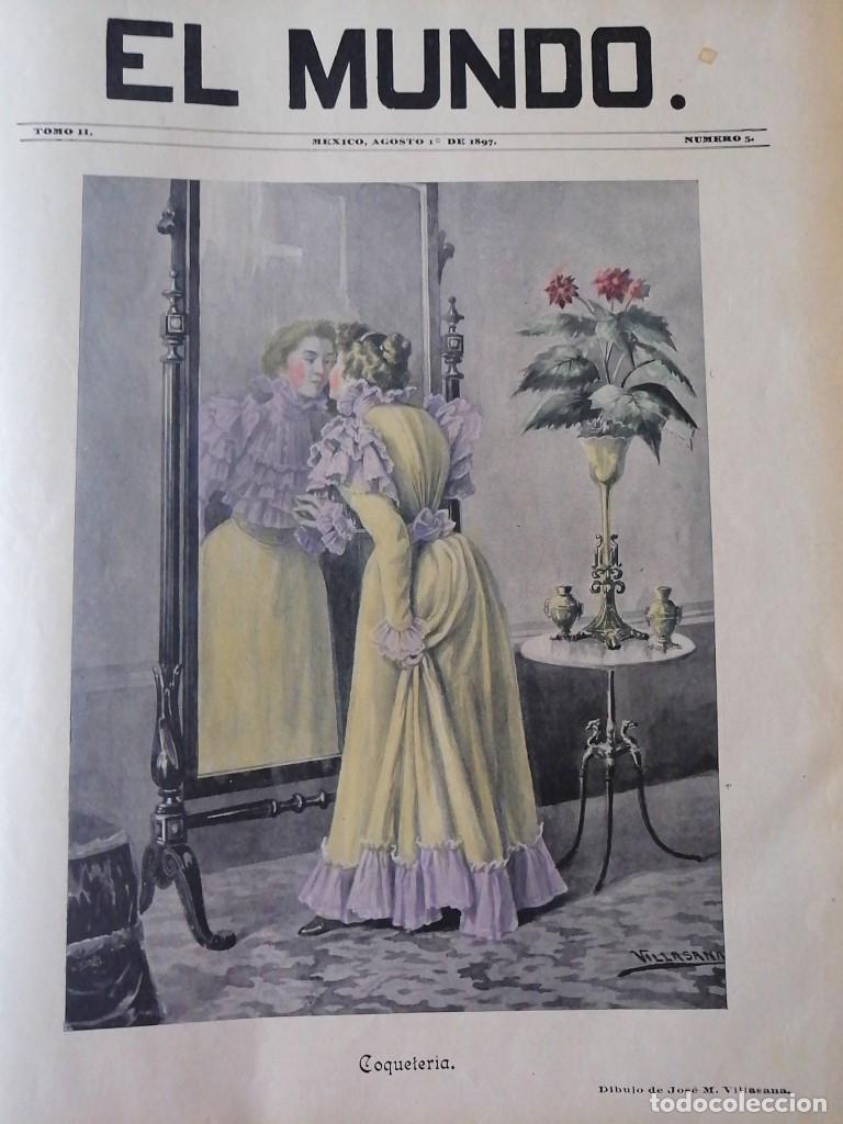 Poster collecting: PORTADA ANTIGUA ORIGINAL 1897 DE JOSE Ma VILLASANA. COQUETERIA