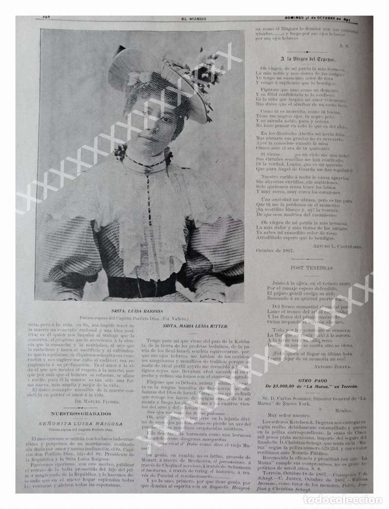 Poster collecting: CARTEL ANTIGUO ORIGINAL DE 1897 LUISA RAIGOSA GARCIA (DIAZ)