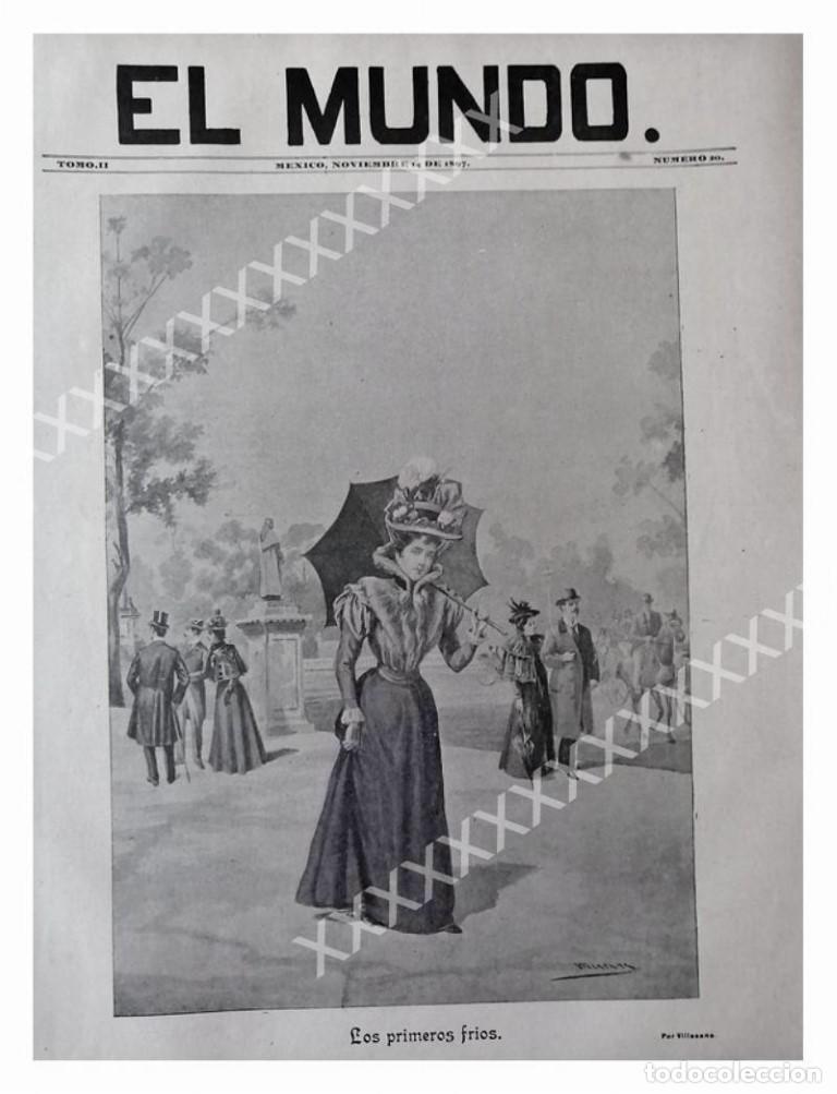 Poster collecting: PORTADA ANTIGUA ORIGINAL 1897. JOSE Ma. VILLASANA, PRIMEROS FRIOS