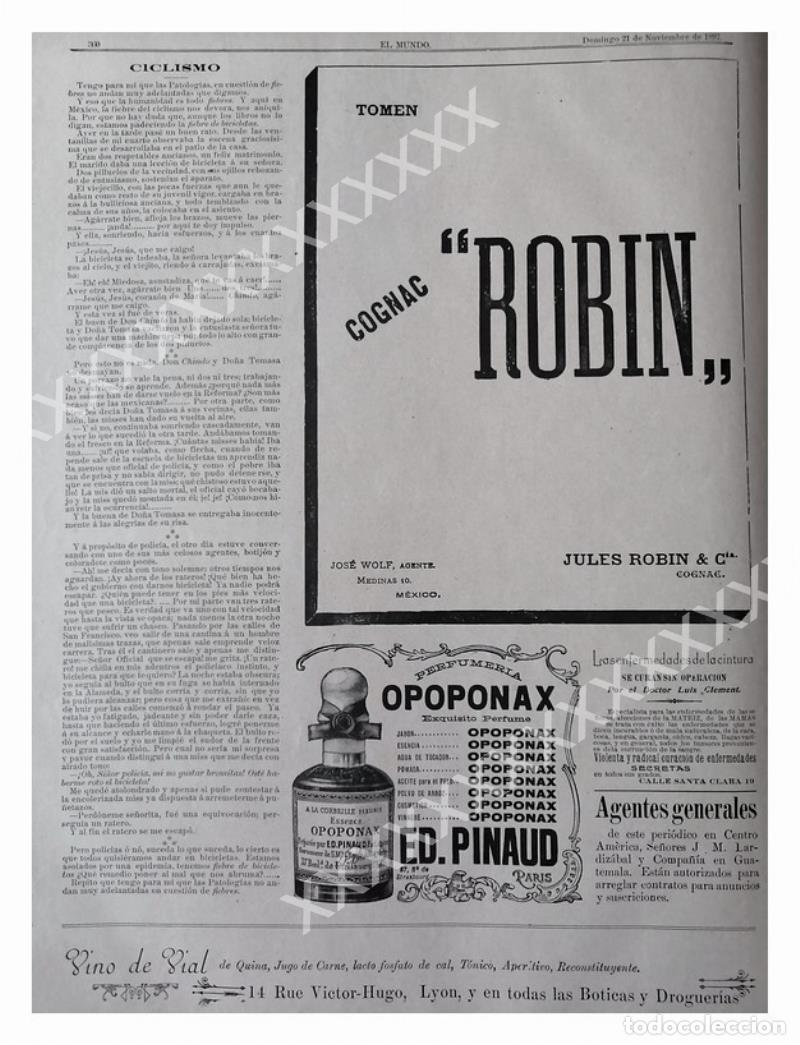 Poster collecting: CARTEL ANTIGUO ORIGINAL DE RARO . VINOS. COGNAC ROBIN /OPOPONAX ETC