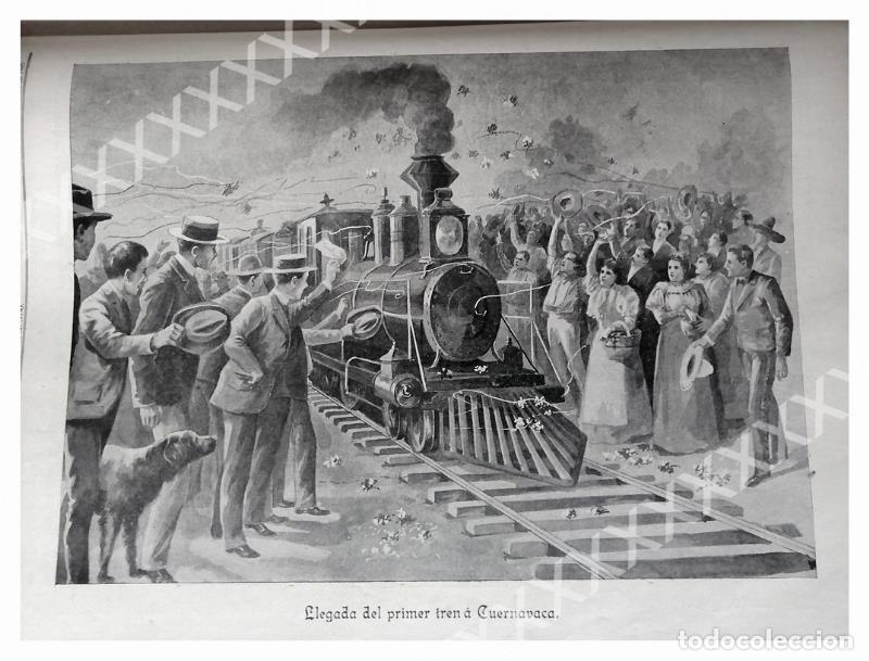 Poster collecting: CARTEL ANTIGUO ORIGINAL DE 1897 EL PRIMER TREN EN CUERNAVACA