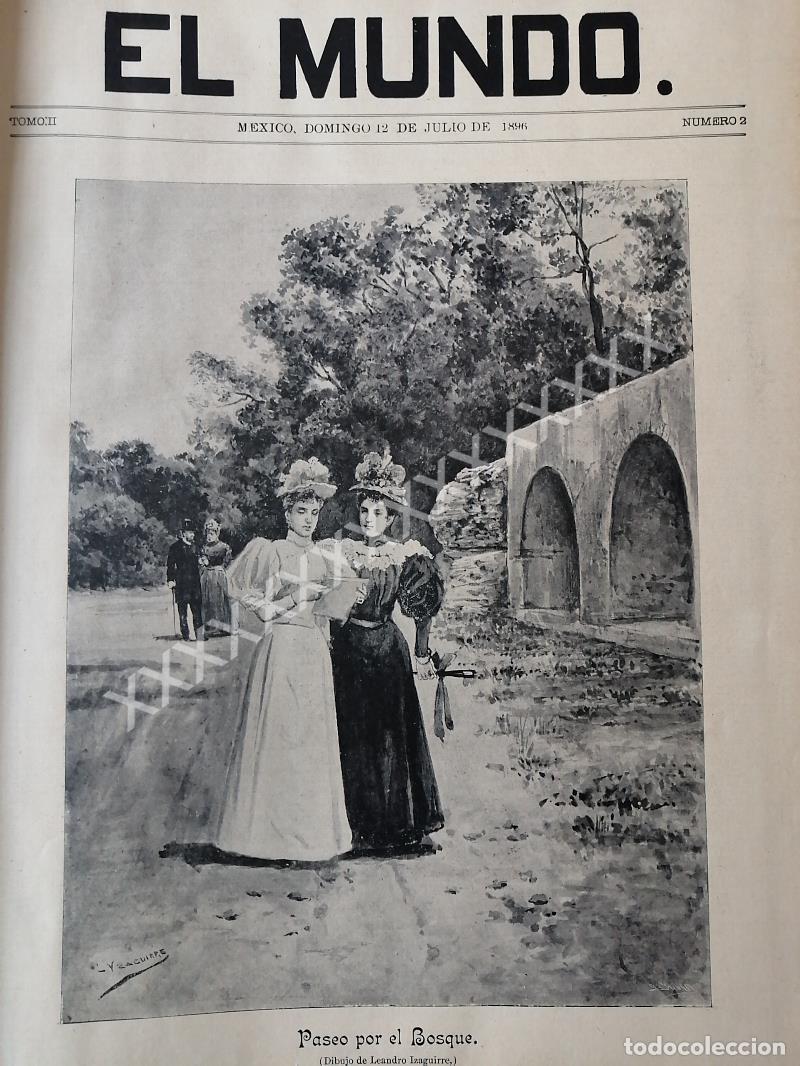 Poster collecting: PORTADA ANTIGUA ORIGINAL 1896 DE LEANDRO IZAGUIRRE, PASEANDO