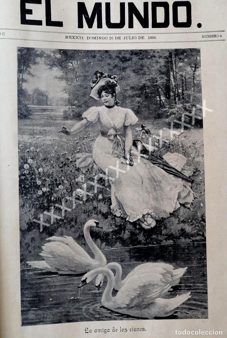 Poster collecting: PORTADA ANTIGUA ORIGINAL 1896 LOS CISNES