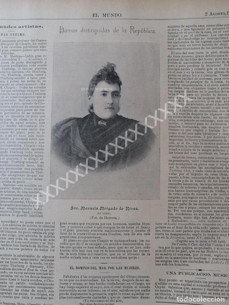 Poster collecting: CARTEL ANTIGUO. MANUELA MORGADO JIMENEZ 1896 TEPIC