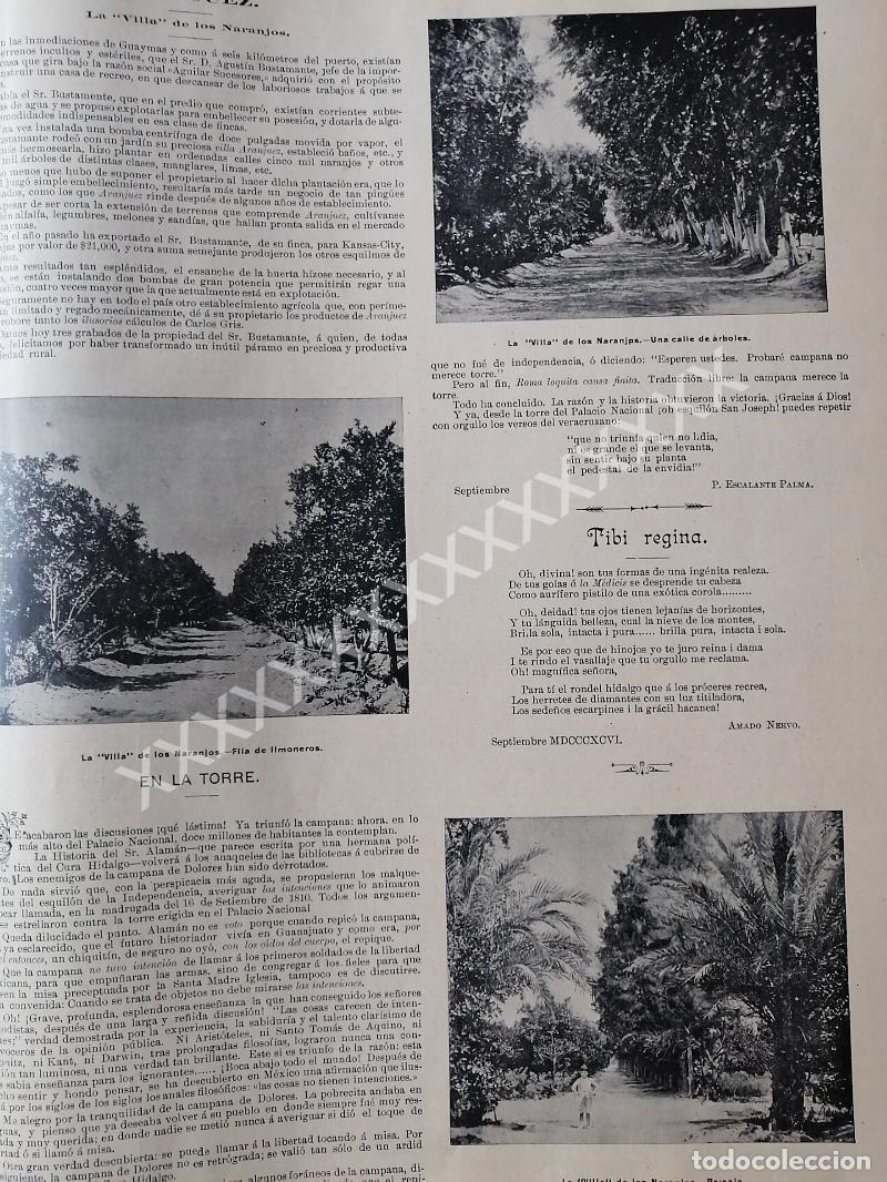 Collectionnisme d'affiches: AFICHE ANTIGUO. 1896 VILLA DE LOS NARANJOS, GUAYMAS