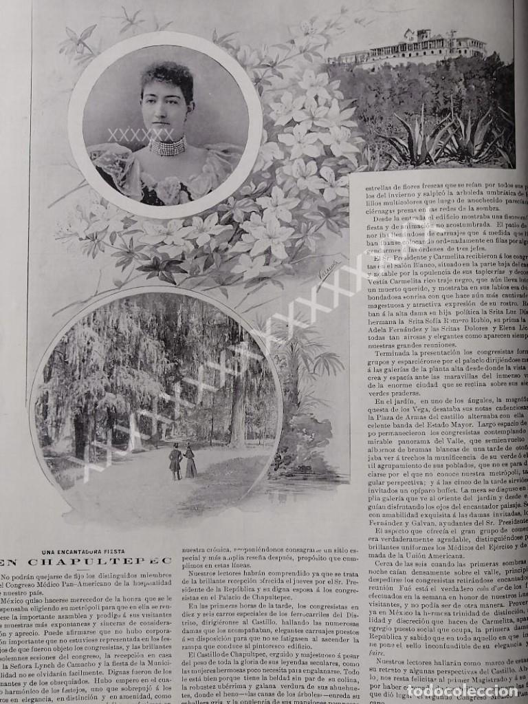 Collectionnisme d'affiches: NOTA DE PRENSA 1896 FIESTA DE CARMEN ROMERO RUBIO
