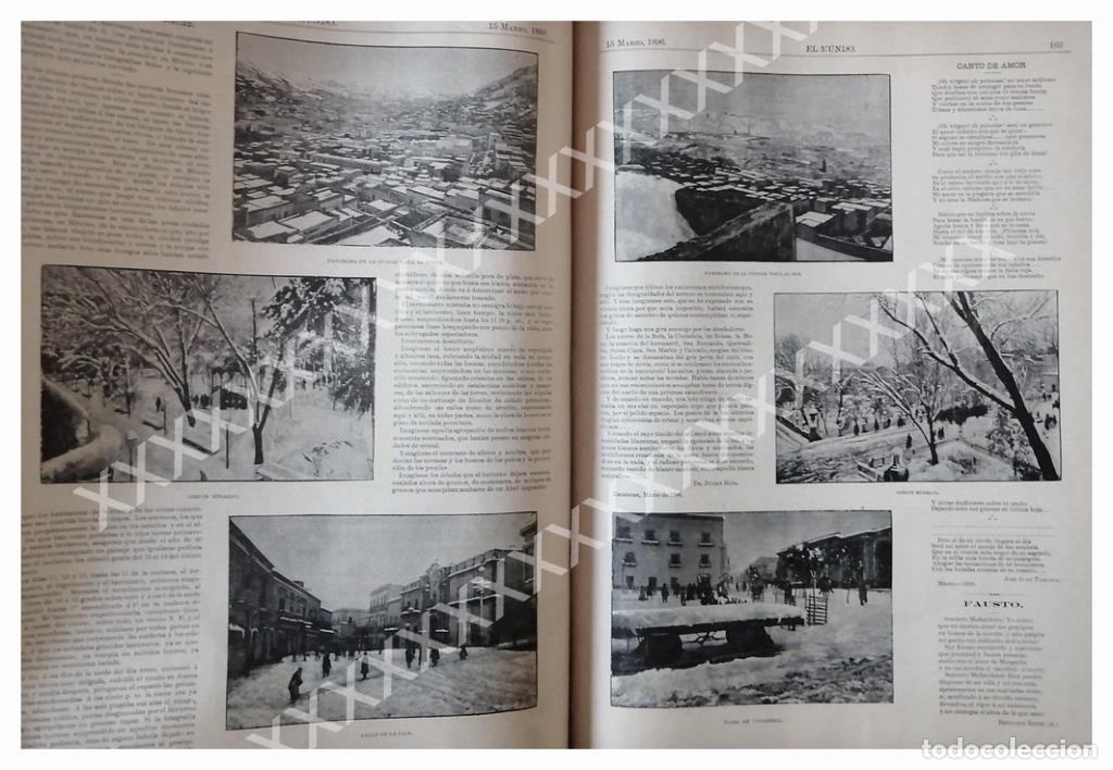 Collectionnisme d'affiches: NOTA PRENSA ANTIGUA 1896 NEVADA EN ZACATECAS