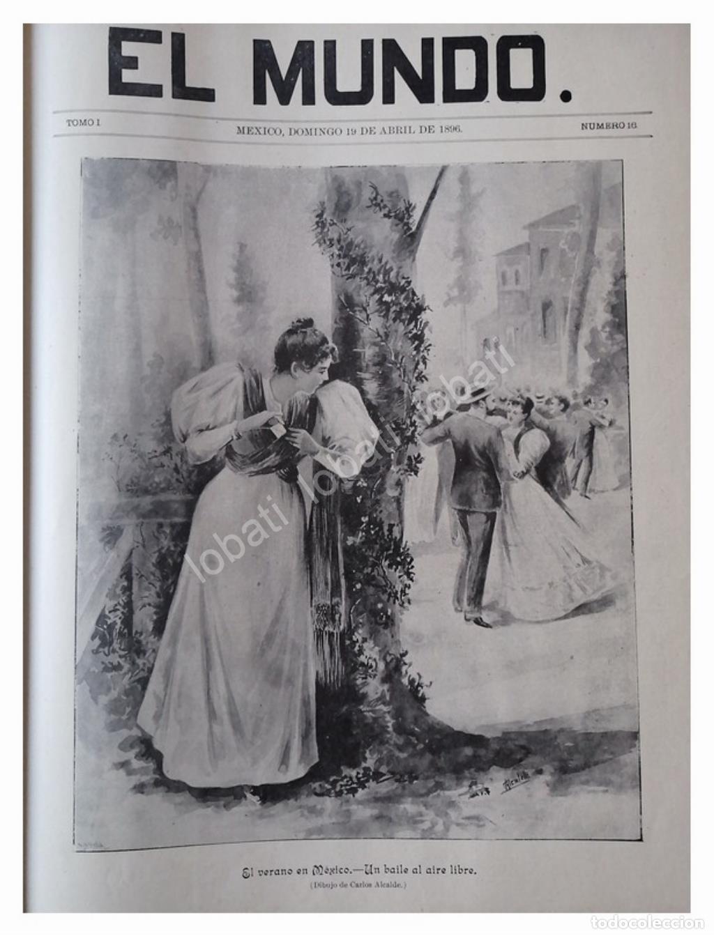 Collezionismo di affissi: PORTADA ANTIGUA 1896 DE CARLOS ALCALDE, VERANO MEXICANO