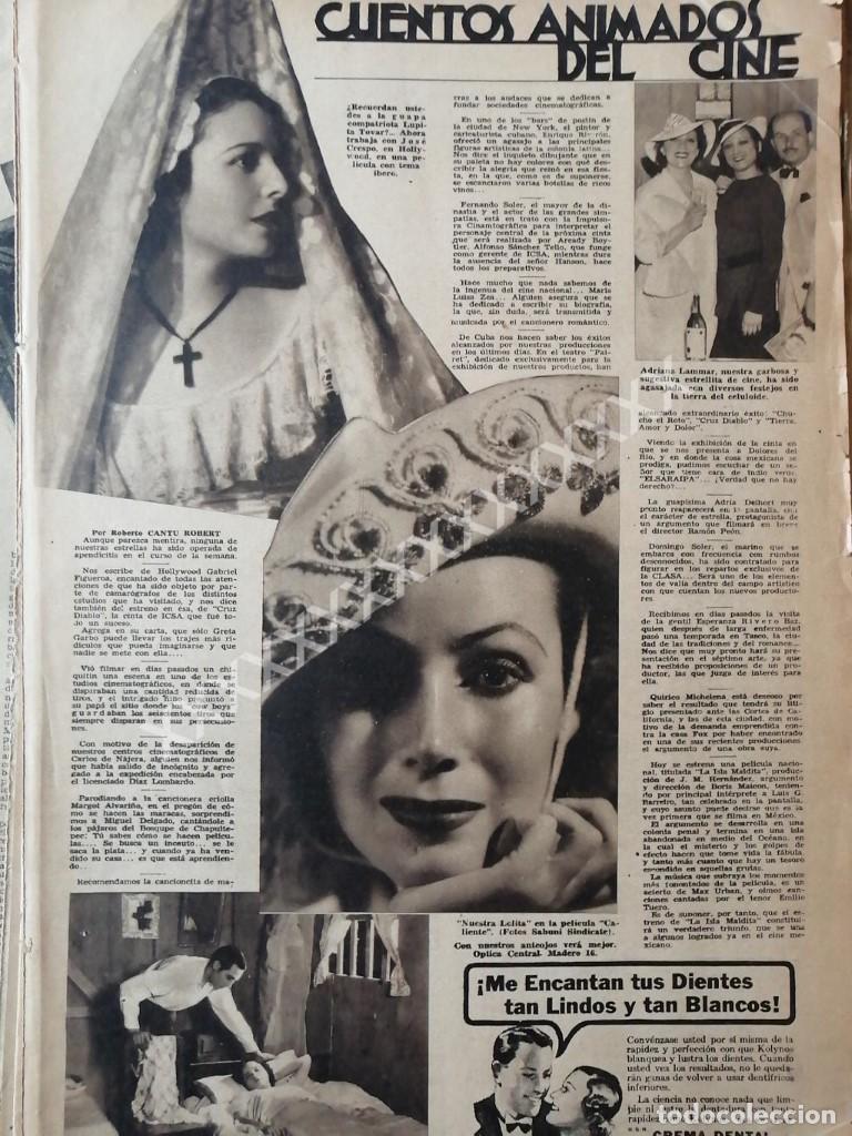 Collezionismo di affissi: NOTA PRENSA ANTIGUA 1936 DOLORES DEL RIO Y MAS /FEP