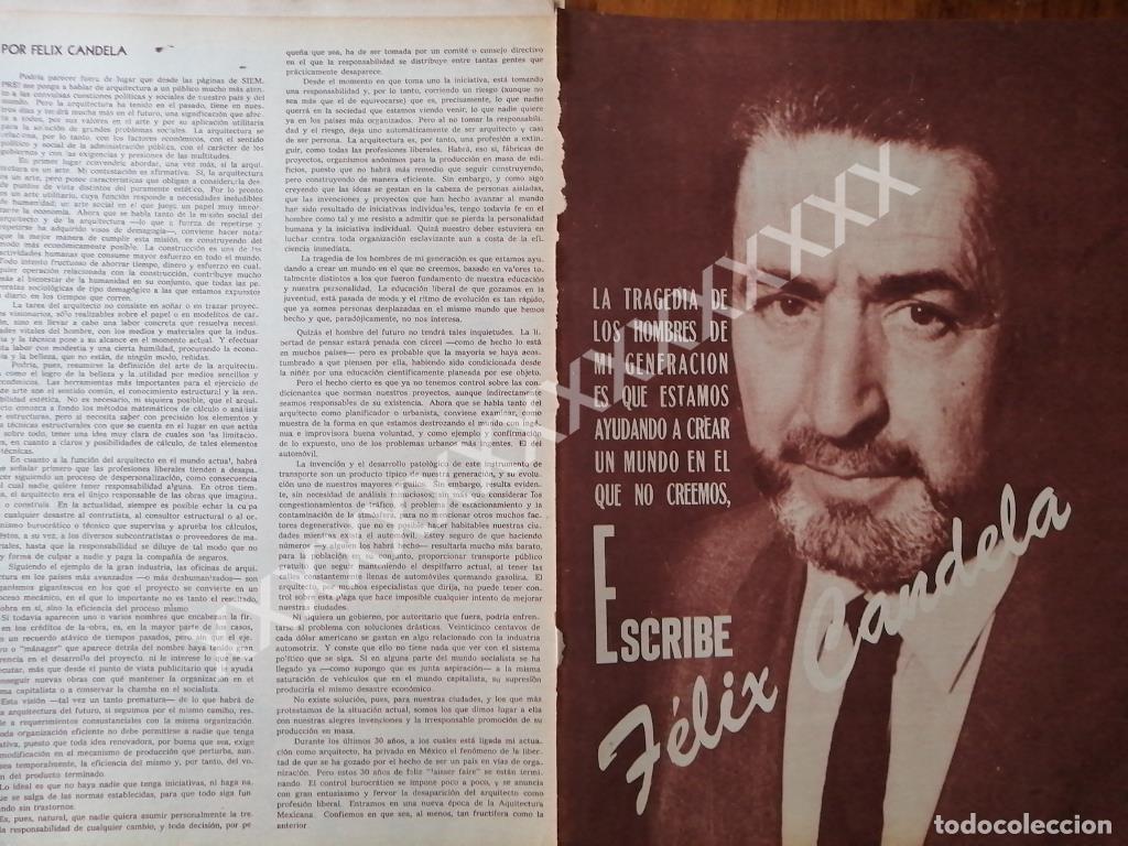 Collezionismo di affissi: CARTEL ANTIGUO FELIX CANDELA OUTERI&Ntilde;O 1967