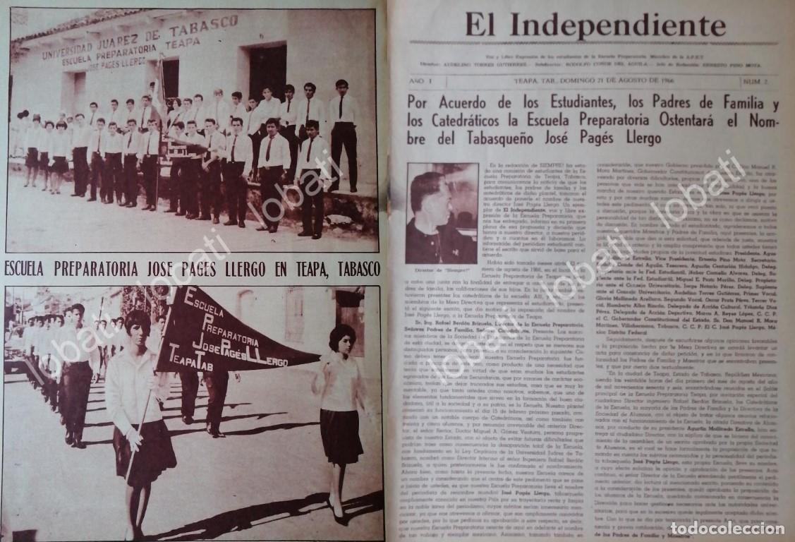 Collezionismo di affissi: AFICHE RETRO. INAUGURAN ESCUELA PAGES LLERGO, TEAPA TABASCO