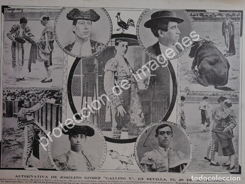 Collectionnisme d'affiches: AFICHE ANTIGUO TORERO JOSELITO GOMEZ TOMA ALTERNATIVA 1912