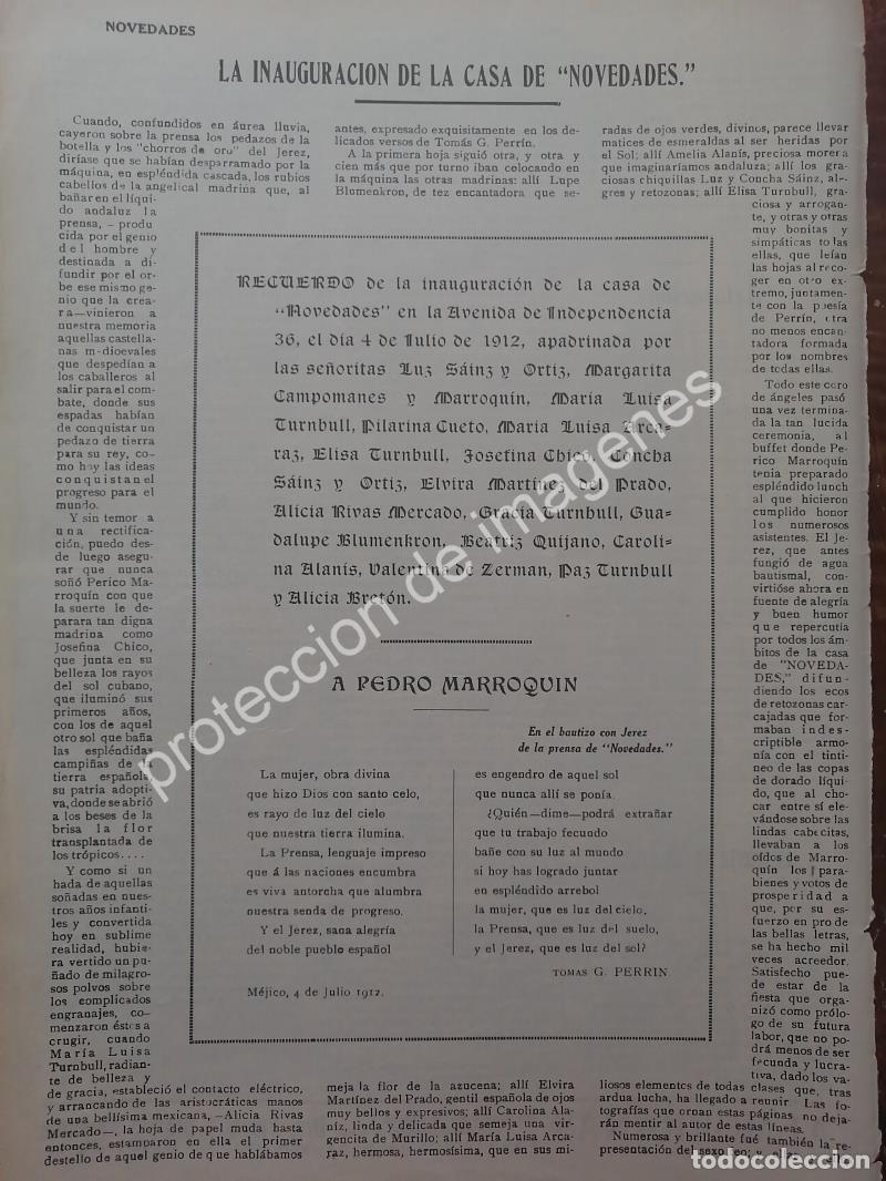 Collectionnisme d'affiches: AFICHE ANTIGUO 1912 INAUGURAN CASA NOVEDADES