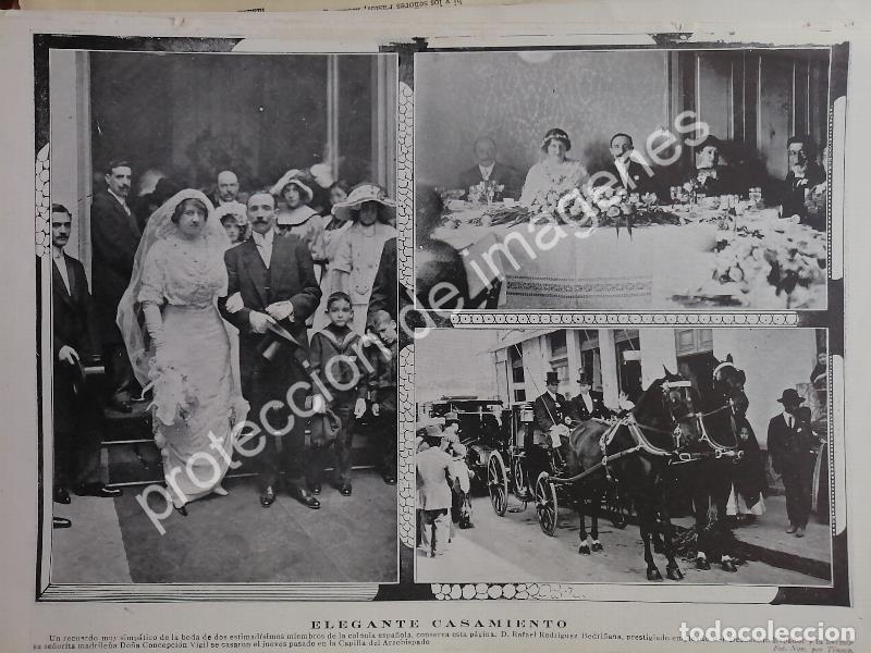 Collectionnisme d'affiches: AFICHE ANTIGUO 1913 BODA. RAFAEL RODRIGUEZ BEDRI&Ntilde;ANA