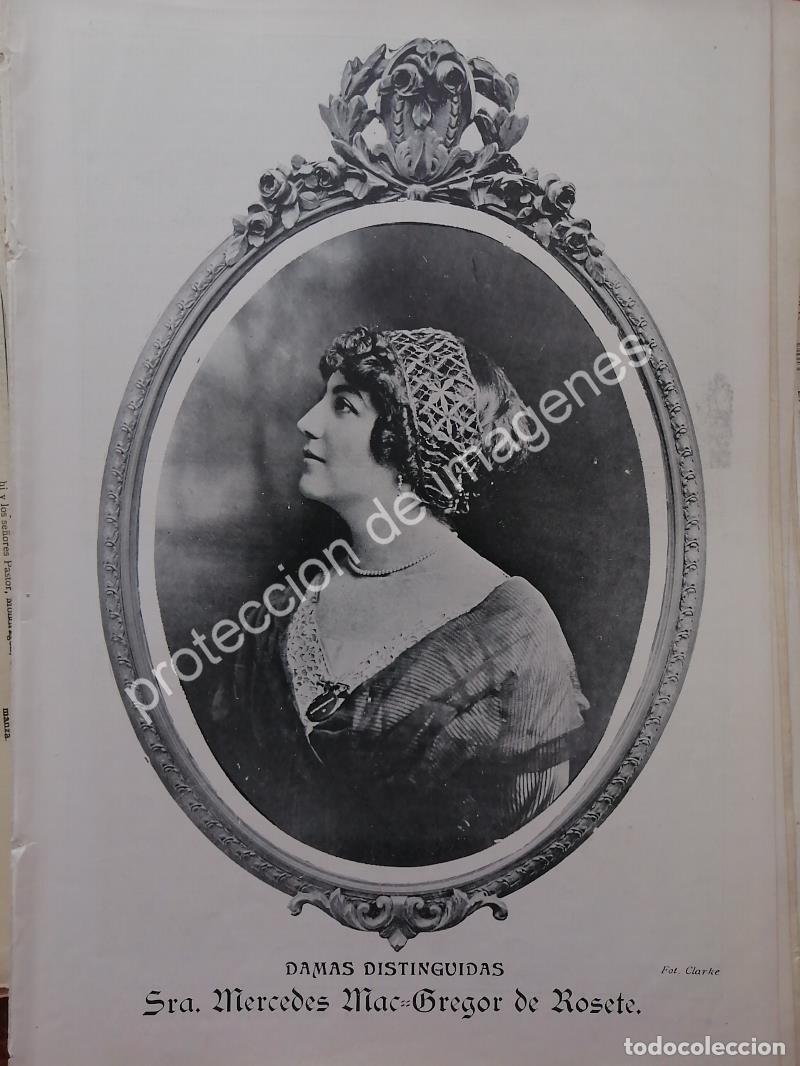 Collectionnisme d'affiches: AFICHE ANTIGUO 1912. MERCEDES MACGREGOR DE ROSETE /ASM