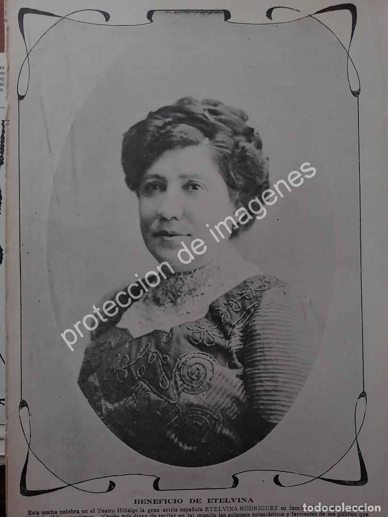 Collectionnisme d'affiches: AFICHE ANTIGUO 1912 LA ACTRIZ ETELVINA RODRIGUEZ