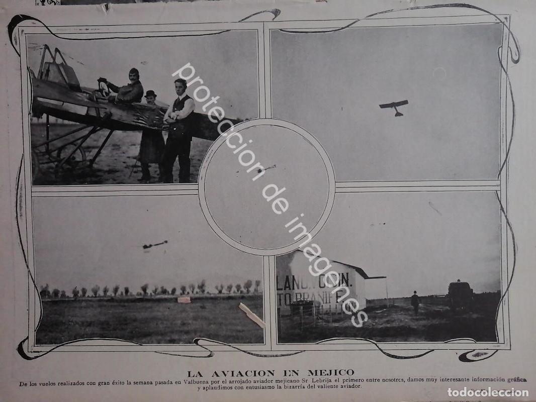 Collectionnisme d'affiches: AFICHE ANTIGUO 1912 Miguel Lebrija en Valbuena /Aviadores