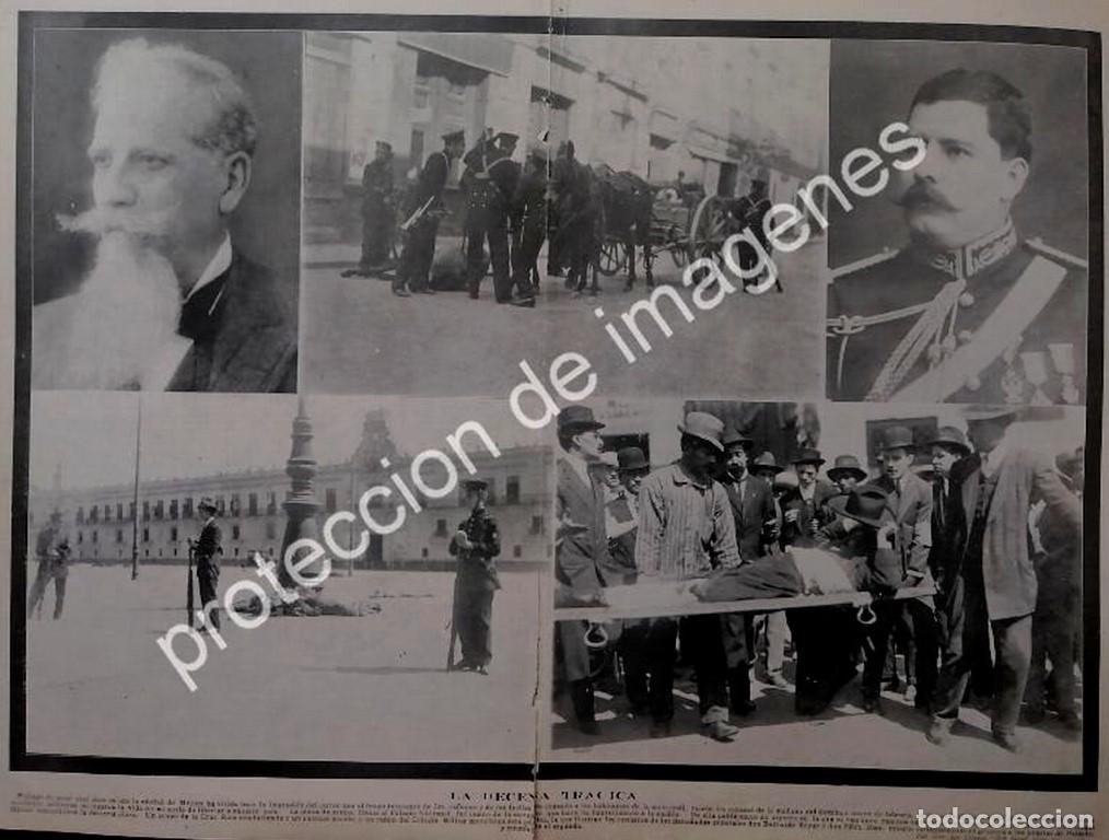 Collectionnisme d'affiches: AFICHE ANTIGUO 1913 LOS EVENTOS DE LA DECENA TRAGICA