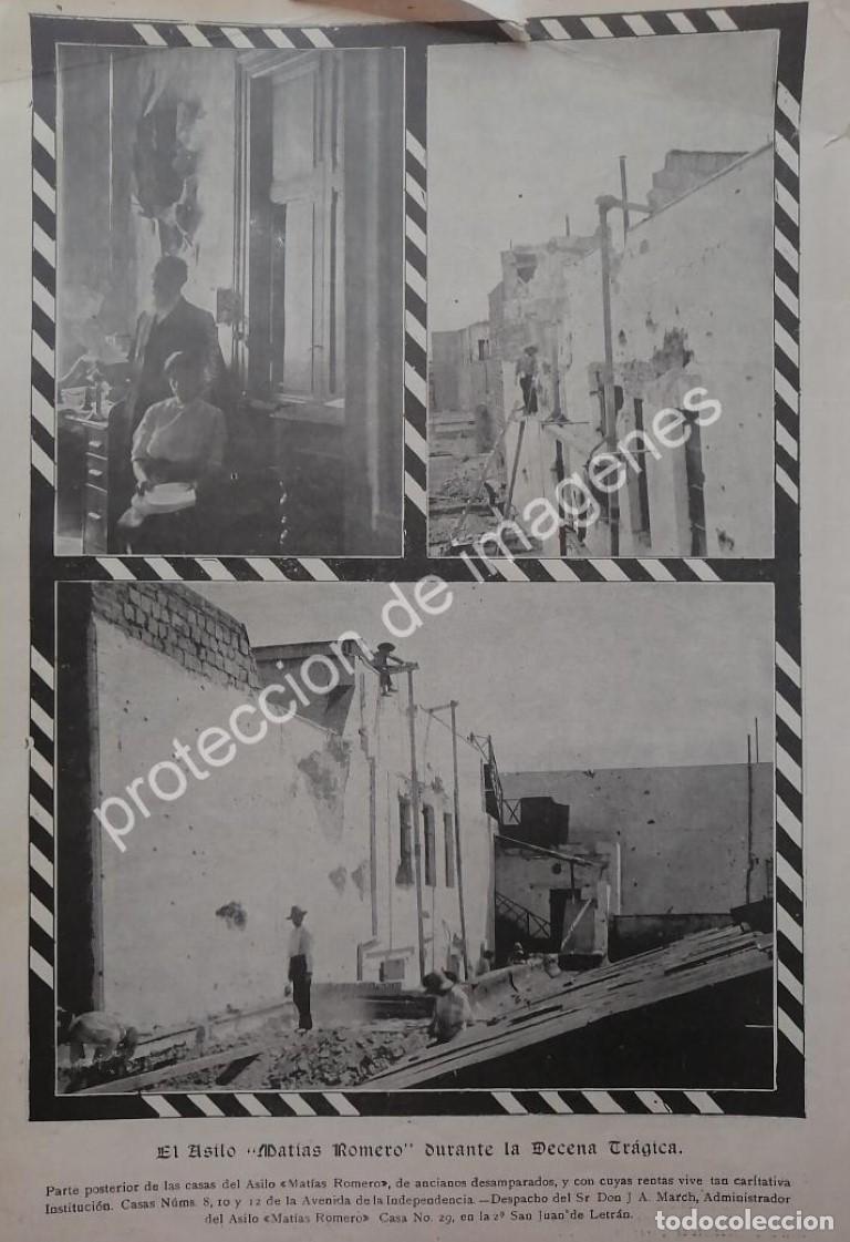 Collectionnisme d'affiches: AFICHE ANTIGUO 1913 DECENA TRAGICA, ASILO MATIAS ROMERO