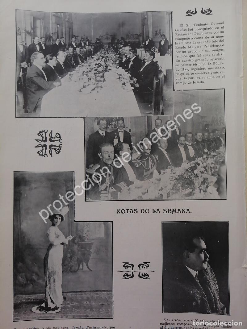 Collectionnisme d'affiches: AFICHE ANTIGUO 1913 Coronel Luis Garfias, REST. GAMBRINUS