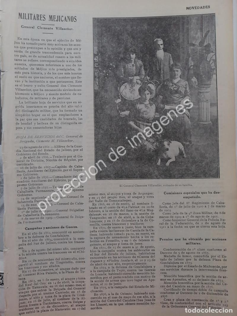 Collectionnisme d'affiches: AFICHE ANTIGUO 1913 GENERAL. CLEMENTE VILLASE&Ntilde;OR