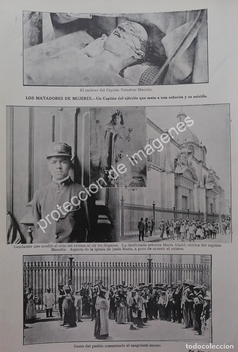 Collectionnisme d'affiches: AFICHE ANTIGUO 1912 EL CASO DEL CAPITAN TELESFORO MERODIO