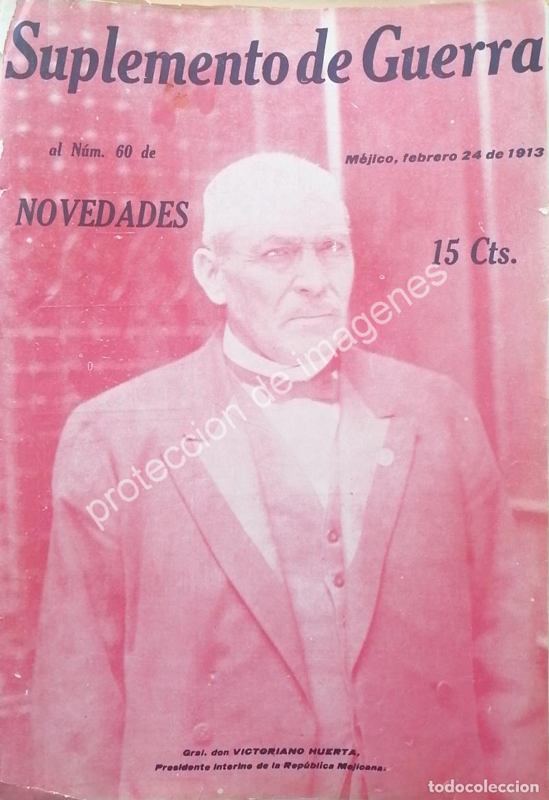 Collectionnisme d'affiches: PORTADA ANTIGUA 1912 VICTORIANO HUERTA ELECTO PRESIDENTE