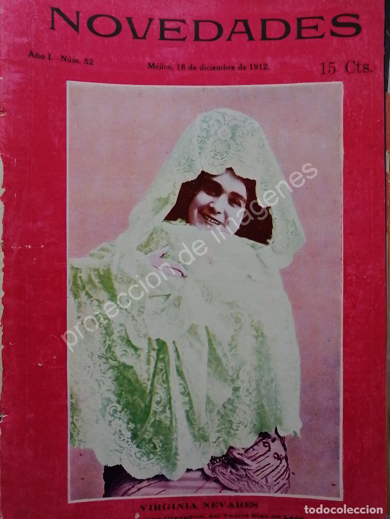 Collectionnisme d'affiches: PORTADA ANTIGUA ORIGINAL 1912 LA ACTRIZ. VIRGINIA NEVARES