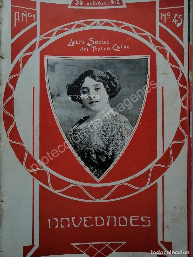 Collectionnisme d'affiches: PORTADA ANTIGUA 1912 ACTRIZ. LAURA SOCIAS EN MEXICO