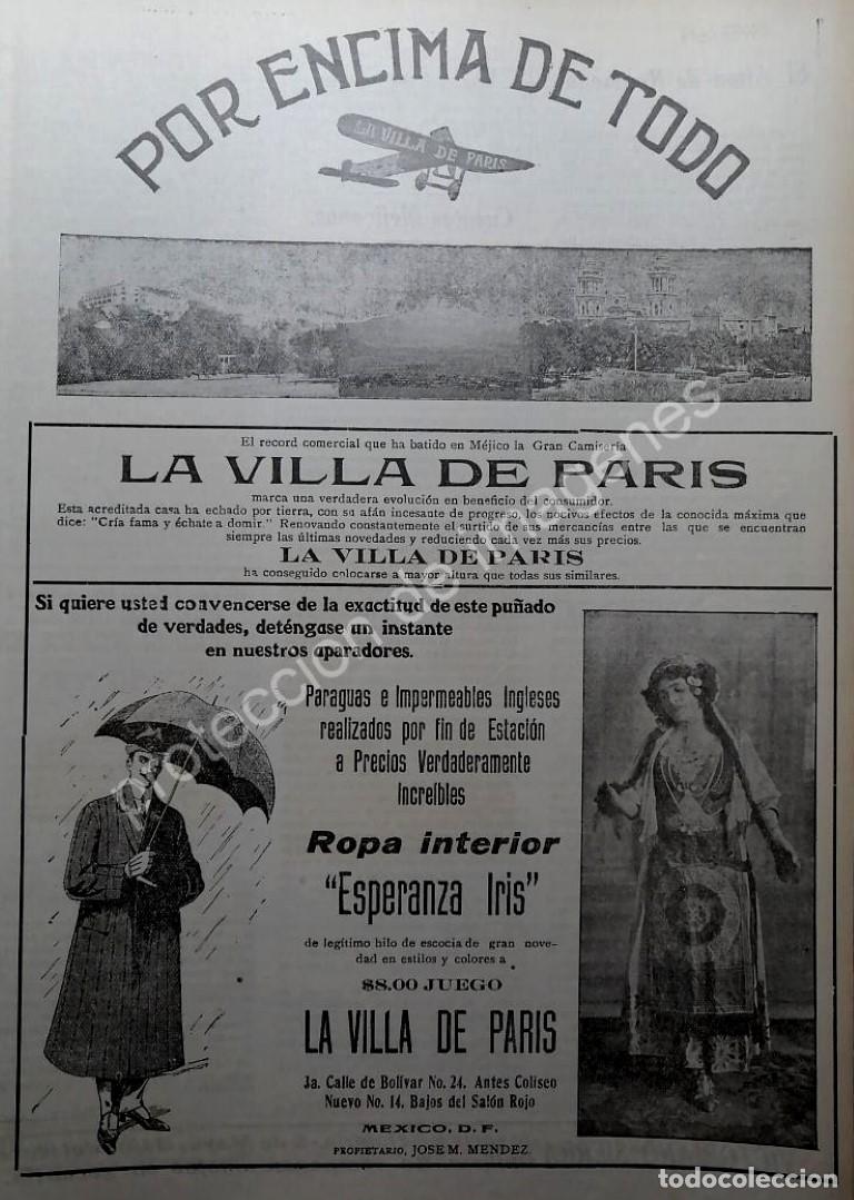 Collectionnisme d'affiches: CARTEL ANTIGUO TIENDA. LA VILLA DE PARIS. 1912