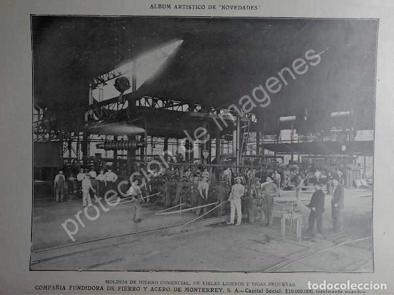 Collectionnisme d'affiches: CARTEL ANTIGUO CIA. FUNDIDORA MONTERREY 1912 MOLINOS HIERRO