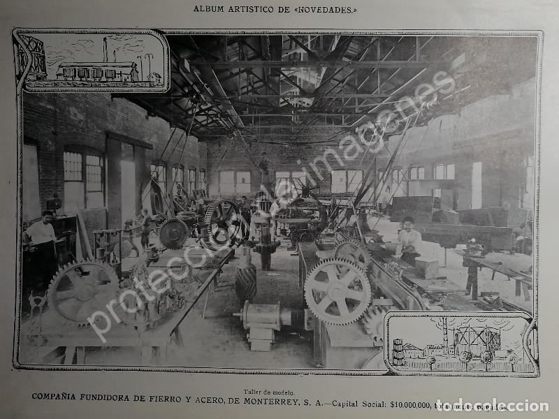 Collectionnisme d'affiches: CARTEL ANTIGUO CIA. FUNDIDORA MONTERREY 1912 TALLERES