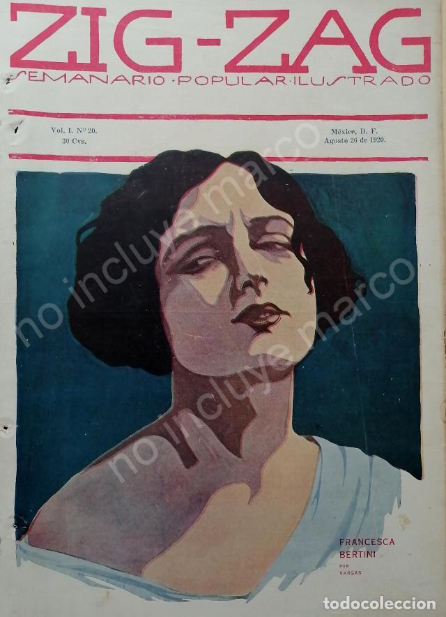 Collectionnisme d'affiches: PORTADA ANTIGUA 1920 FRANCESCA BERTINI DIBUJO ANTONIO VARGAS