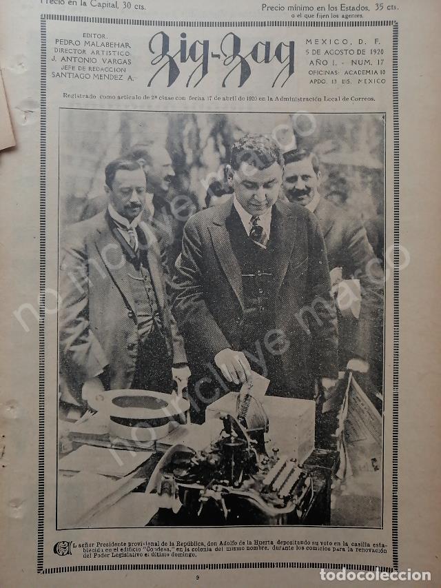 Collectionnisme d'affiches: AFICHE ANTIGUO. 1921 ADOLFO DE LA HUERTA VOTANDO.