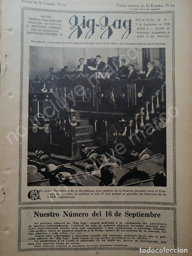 Collectionnisme d'affiches: AFICHE ANTIGUO 1920 ADOLFO DE LA HUERTA EN EL CONGRESO