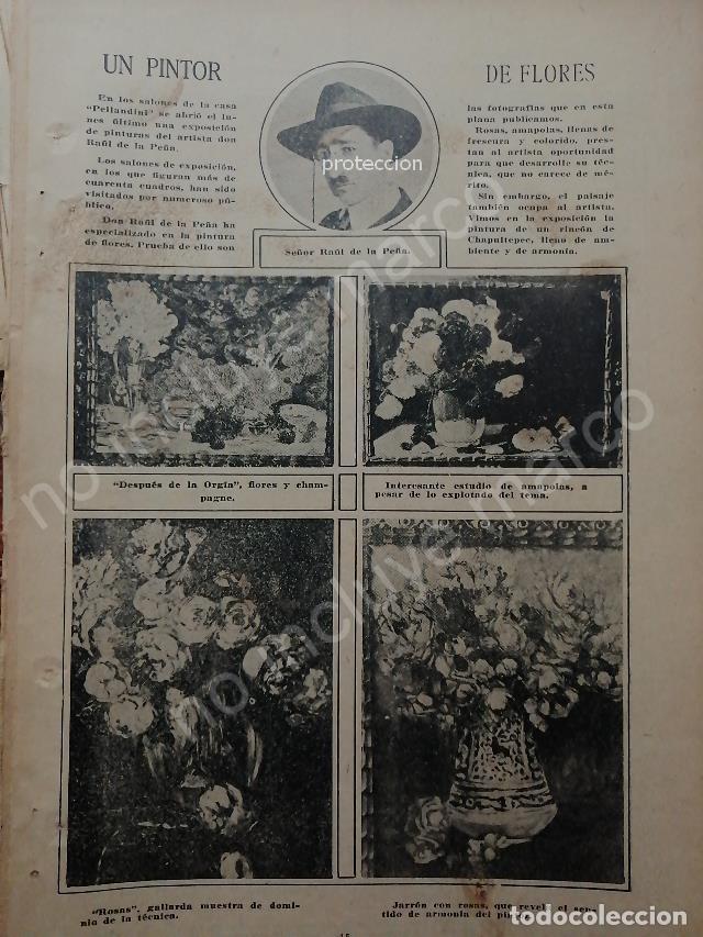Collectionnisme d'affiches: AFICHE ANTIGUO 1920 EXPOSOCION PINTOR RAUL DE LA PE&Ntilde;A