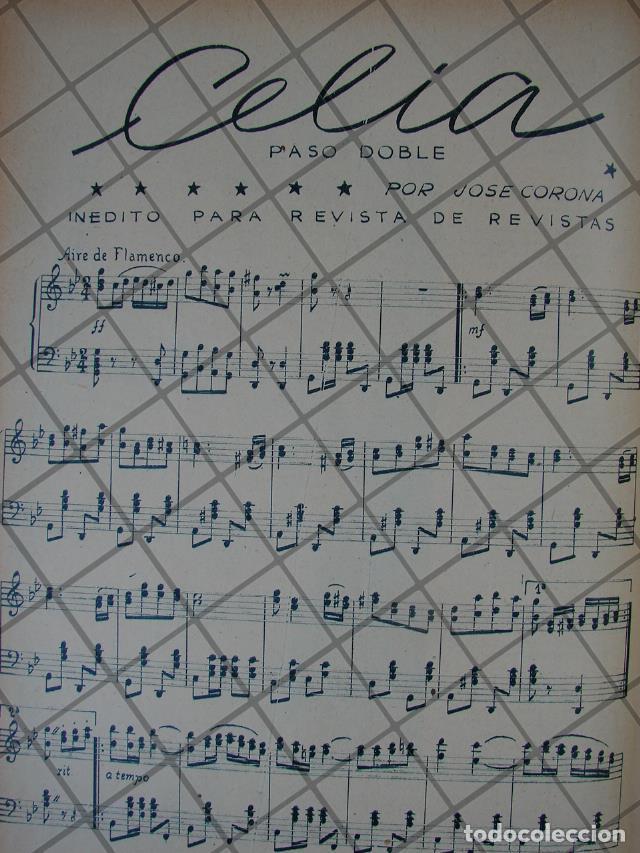 Collectionnisme d'affiches: PARTITURA ANTIGUA INEDITA 1939 DE JOSE CORONA /CELIA