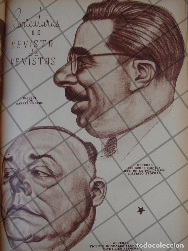 Collectionnisme d'affiches: CARICATIRA ANTIGUA. 1939 GENERAL VICENTE GONZALEZ FERNANDEZ